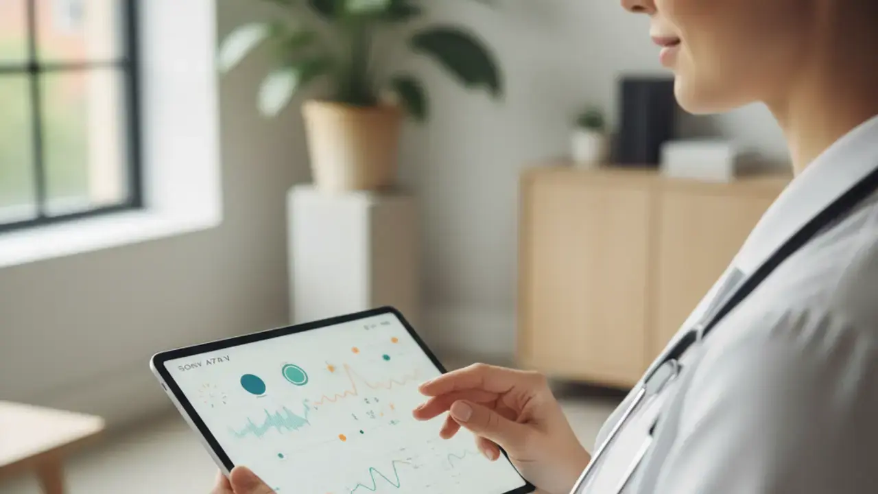 Médica ginecologista explicando um diagnóstico completo e personalizado, essencial para um plano de rejuvenescimento íntimo eficaz.